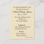 Visite Carte sainte de souvenir de bébé de prière (Dos)