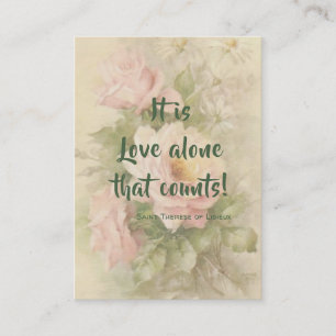 Visite Carte Sainte de St. Therese de Lisieux avec citati