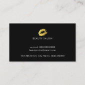 Visite carte salon de beauté pour les lèvres de maquillag (Dos)