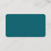 Visite Carte sarcelle élégante avec nom de script (Dos)
