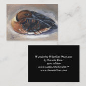 Visite Carte siffleuse errante d'art d'aceo de canard (Devant / Derrière)