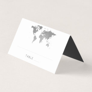 Visite Carte Silver World Destination Carte Lieu de voyag