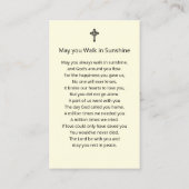 Visite Carte simple de prière commémorative funéraire (Dos)