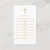 Visite Carte simple de prière commémorative funéraire (Dos)