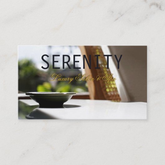 Visite Carte simple et propre chic de spa (Devant)