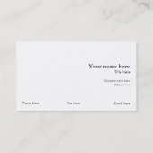 Visite Carte simple olive de couleur verte (Dos)