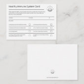 Visite Carte système immunitaire saine | Pack de 100 (Devant / Derrière)