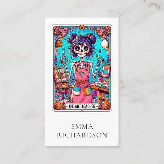 Visite Carte Tarot de professeur d'art (Devant)