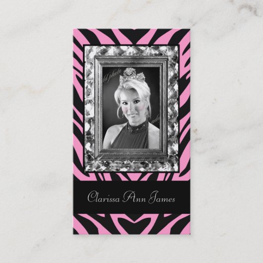 Visite Carte TTT-Ornée de bijoux de concours de beauté de (Devant)