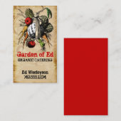 Visite carte végétale de restauration de chef de jardin (Devant / Derrière)