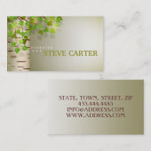 Visite Carte verte de Birsh de nature d'arbre forestier (Devant / Derrière)