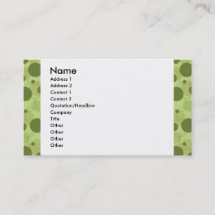 Visite carte verte personnalisable de points