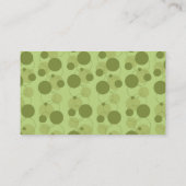 Visite carte verte personnalisable de points (Dos)