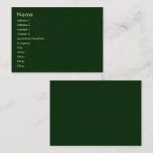 Visite Carte verte simple de profil de grès (Devant / Derrière)