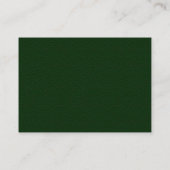 Visite Carte verte simple de profil de grès (Dos)