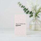 Visite Carte verticale de toile minimale professionnelle (Debout devant)