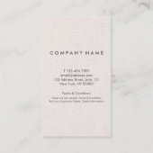 Visite Carte verticale de toile minimale professionnelle (Dos)