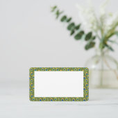 Visite Carte vierge de paon de frontière personnalisable (Debout devant)