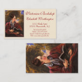 Visite Carte vintage de regard pour la bibliothèque, (Devant / Derrière)