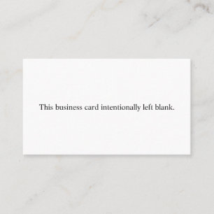 Visite Ce blanc intentionnellement laissé de carte de