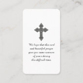 Visite Célébration funéraire de la carte de vie (Dos)