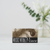 Visite Cello Violin Instructeur Music Studio Carte de vis (Debout devant)