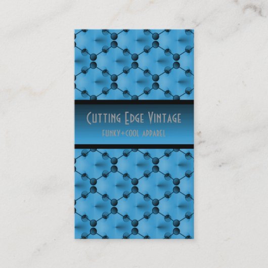Visite Cercles funk rétro Carte de visite, bleu clair (Devant)