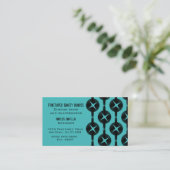 Visite Cercles rares Carte de visite, Turquoise (Debout devant)