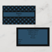 Visite Cercles simples Carte de visite, bleu foncé (Devant / Derrière)