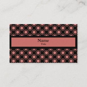 Visite Cercles simples Carte de visite, rose clair