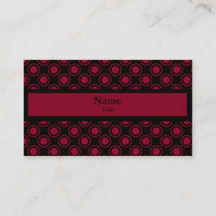 Visite Cercles simples Carte de visite, rose foncé