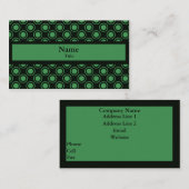 Visite Cercles simples Carte de visite, vert (Devant / Derrière)