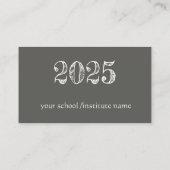 Visite Chalkboard look 2023 - carte de nom de graduation (Dos)