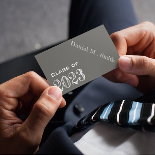 Visite Chalkboard look 2023 - carte de nom de graduation