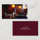 Visite Chanteuse Professionnelle, Chanteuse, Carte de Vis (Devant / Derrière)