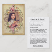 Visite Chapelet de prière sainte de carte de St Therese (Devant / Derrière)