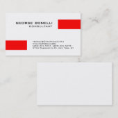 Visite Charme Red Stripes White Consultant Carte de visit (Devant / Derrière)