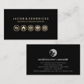 Visite Chauffage Ventilation Climatisation Carte de visit (Devant / Derrière)