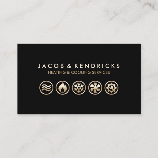 Visite Chauffage Ventilation Climatisation Carte de visit (Devant)