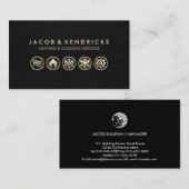 Visite Chauffage Ventilation Climatisation Carte de visit (Devant / Derrière)