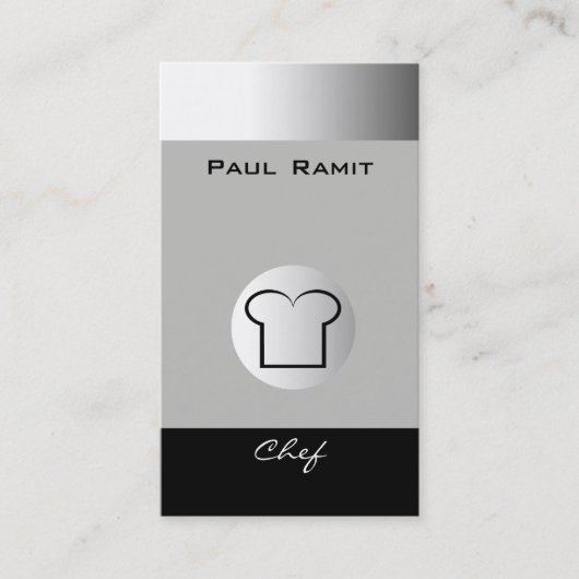 Visite Chef blanc noir argenté de BW 12 de carte de (Devant)