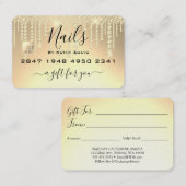 Visite Chèque cadeau style carte de crédit or tendance (Devant / Derrière)