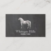 Visite Cheval équestre équin Rustique noir Carte de visit (Devant)