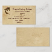Visite Cheval Personnalisé Étables À Cheval Carte de visi (Devant / Derrière)