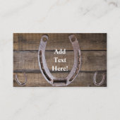 Visite Cheval Saddle Sur Corral Fence Western Carte de vi (Dos)