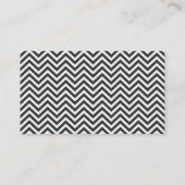 Visite Chevron Gris foncé Gris Gris Frappes Carte de visi (Dos)