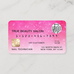 Visite Chic Neon Pink Sequin Parties scintillant Carte de
