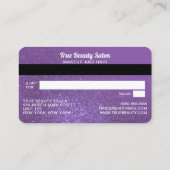 Visite Chic Violet Parties scintillant Carte de crédit Ce (Dos)