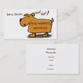 Visite Chien de marche de bande dessinée de carte de (Devant / Derrière)