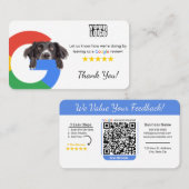 Visite Chien Garderie Google Revoir modèle de carte de vi (Devant / Derrière)
